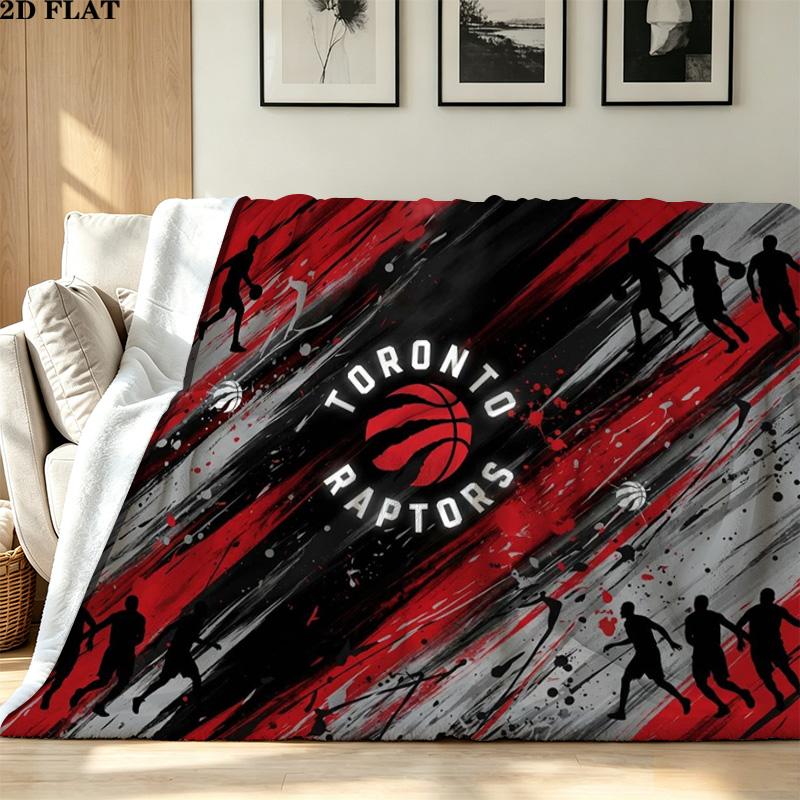 Toronto Raptors Print Flannel Blanket High Quality Warm Comfortable Cover for All Seasons Perfect for Gifts Home Decor