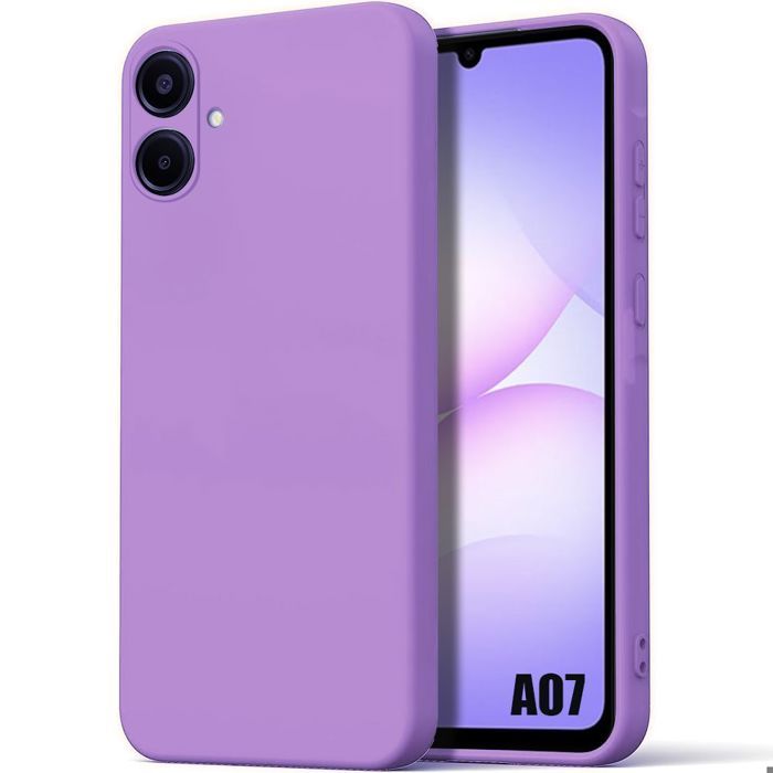 Coque de Protection - BOOLING - Samsung Galaxy A07 - Silicone Liquide Souple Slim Léger - Violet