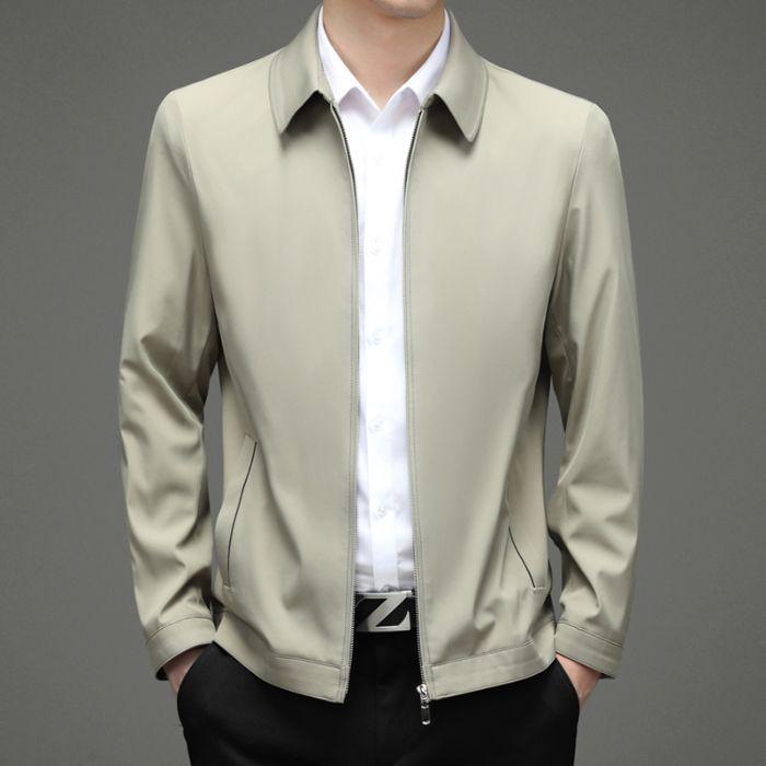 Men's Counter 2025 Spring/Autumn Business Casual Jacket - Middle-aged Executive Turn-down Collar Outerwear