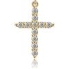 Fashionable Diamonds Stainless Steel Crosses Choker Necklace Pendant with Elegant Designs Jewelry Accessory for Girls