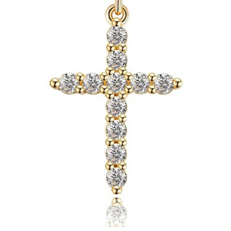 Fashionable Diamonds Stainless Steel Crosses Choker Necklace Pendant with Elegant Designs Jewelry Accessory for Girls