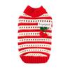 Pet clothes autumn and winter christmas needle red knitted cherry sweater teddy bear small dog two-legged dog clothes