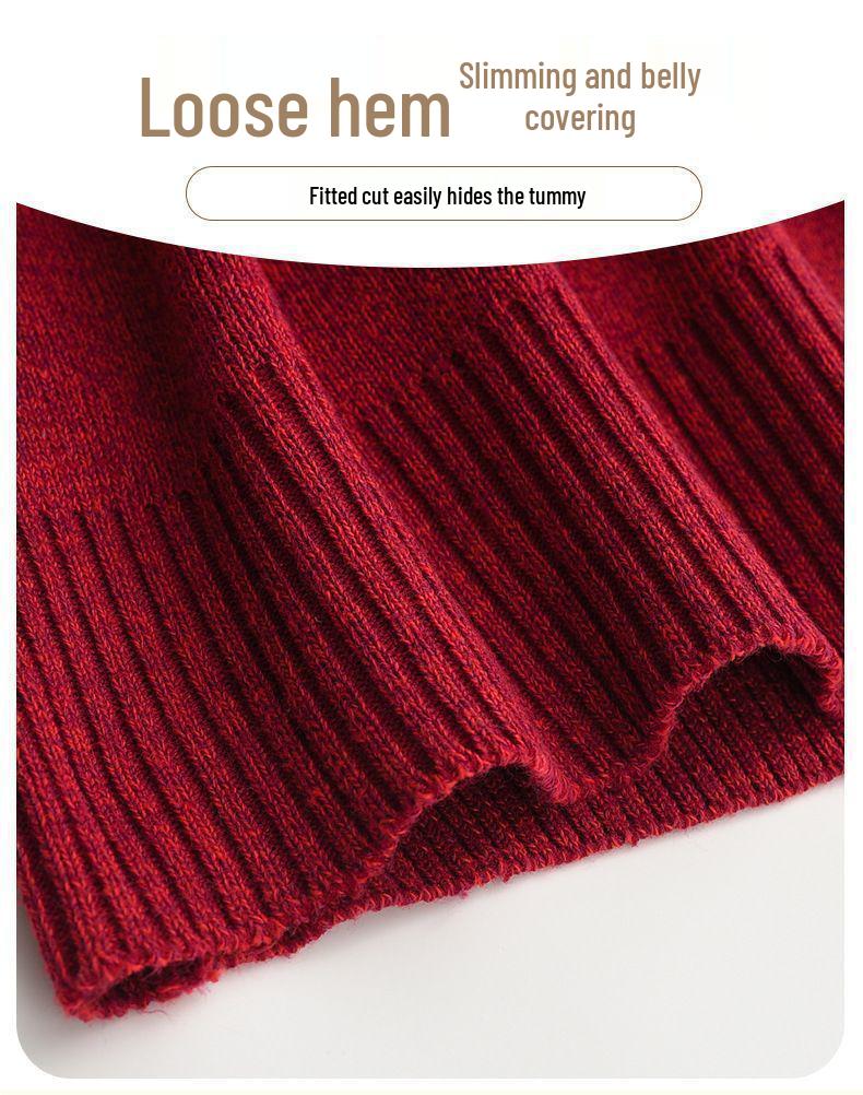 Grandma's Cozy Knit Cardigan: Spring & Autumn Loose Long-Sleeved Sweater for Elderly Women