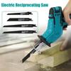 Cordless Reciprocating Saw 18V-21V no Battery Adjustable Speed Chainsaw Wood Pipe Cutting Reciprocating Saw Power Tool