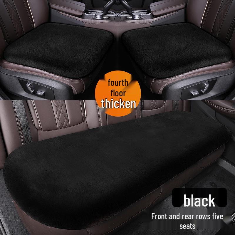 Plush Winter Car Seat Cushion Set: Thick, Warm, Universal Fit for All Seasons