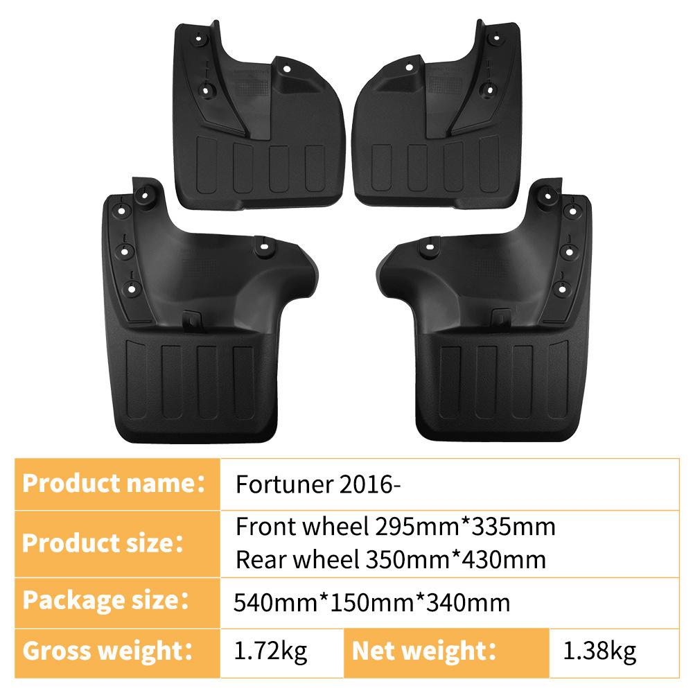 Suitable for non-destructive installation of Toyota Fortuner 2016-2026 car fender tile supplies
