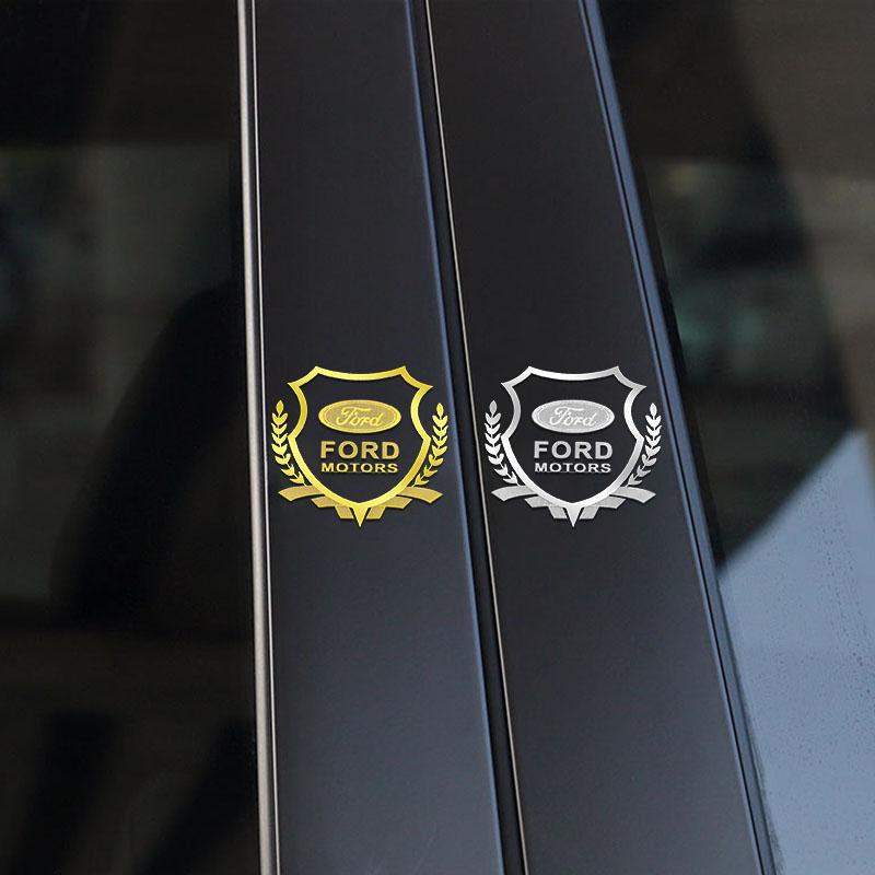 1Pcs Car Body 3D Stickers Wheat Ears Styling Emblem Auto Decoration For Ford Focus Mk2 Mk3 Fiesta Fusion Ranger Mondeo S-MAX Kuga