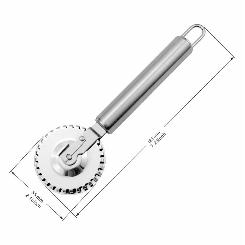 Stainless Steel Pastry Roller Edge Sealing Embossing Knife Pie Filling Dumpling Double-sided Rolling Lace Cutting Knife