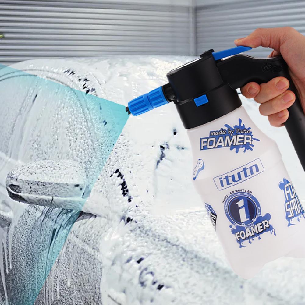 1.5l Electric Car Foam Sprayer Handheld Foamer 2600mah Rechargeable Battery Powered Foam Generator For Car Wash E1e7
