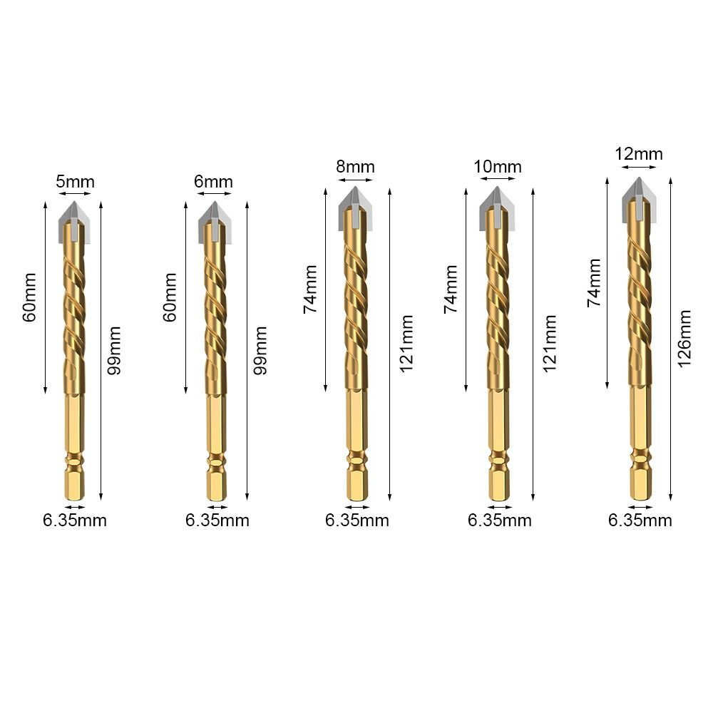 Kryssbor Hardmetall Borverktøy Høy Effektivitet Hullåpner Glass