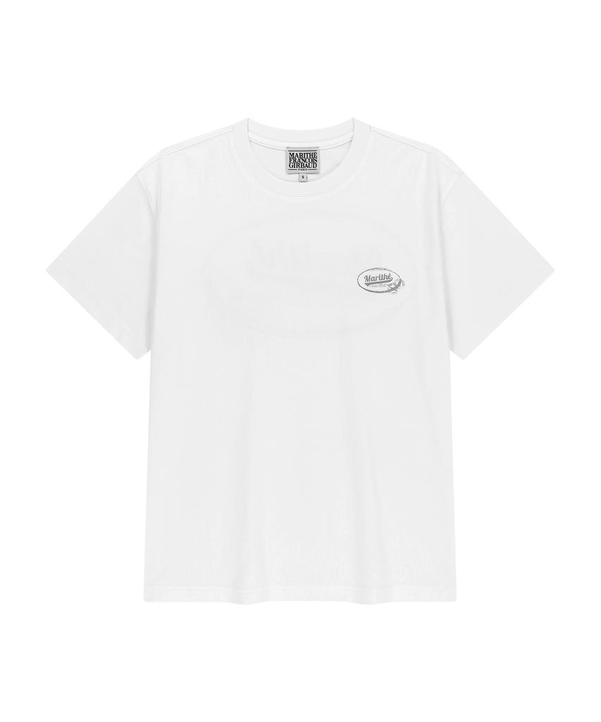 Malittepeulangsowajeobeo Vintage Logo Typo Tee White