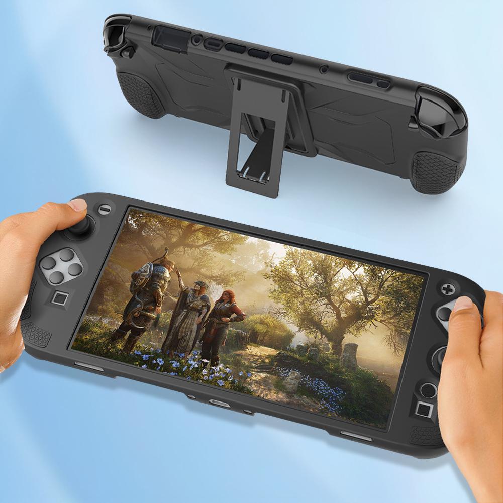 Silicone Case with Stand for Switch 2 Protective Skin Cover Anti-Slip Protective Case Sleeve Anti-Scratch Full Protective Shell