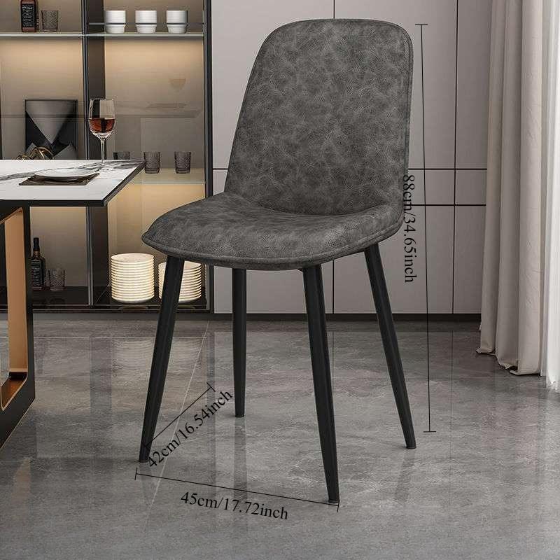 Nordic Soft Leather Backrest Dining Chair, Minimalist High-end Multifunctional Household Chair
