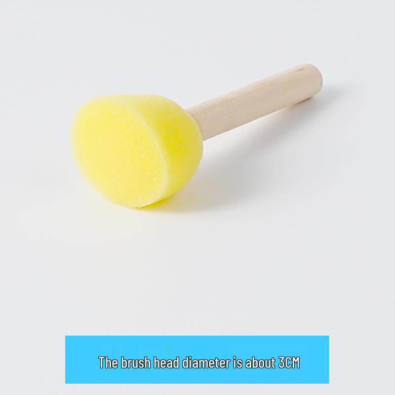 

Kids Painting Sponge Brush Set - 4 Mushroom Stamp Tools for Finger Painting Graffiti