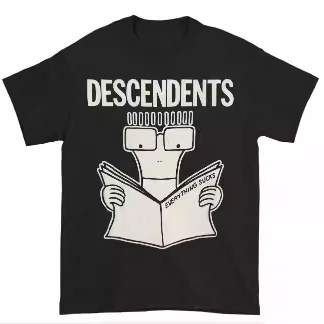 

2025 Autumn Winter American Punk Style Brand Printing T-shirt for Men and Women Couples Pure Cotton Casual Versatile T-shirtrt S