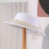 Female British Retro Flat Top Woolen Top Hat Elegant Autumn And Winter Wide Brimmed High Top Jazz Hat French Style