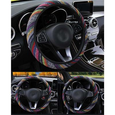 Capa de Volante de Linho Moda Estilo Nacional Acessório Automotivo Capa Envolvente para Carro