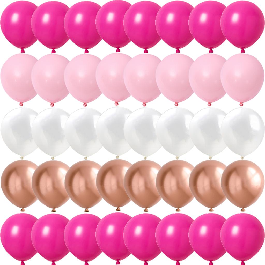 Rose Pink Metal Latex Confetti Confetti Balloons Wedding Decorations Matte Globos New Year Birthday Party