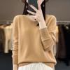 Women's Slimming V-Neck Pure Wool Cashmere Sweater - Soft, Seamless Knitwear Base Layer