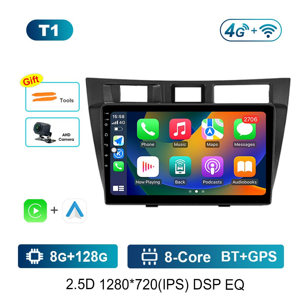 Carplay for Toyota Mark II 9 GX110 2000 - 2007 Android OS Car Audio Multimedia Player BT GPS Navi 4G+WiFi Head Unit IPS Screen