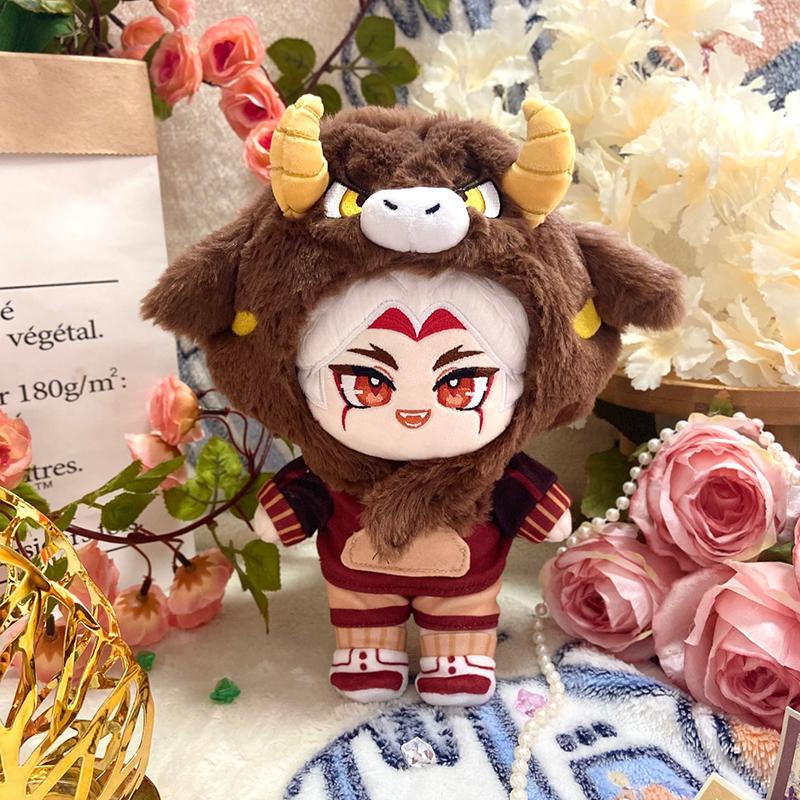 20 cm Peluche Anime Jeu Mignon Zhongli Ajax Kaeya Alberich Wanderer Arataki Itto Kaedehara Kazuha Peluche Déguisement Poupée en Coton Jouets doll only