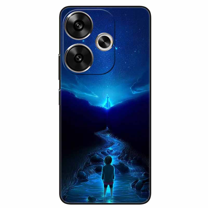 For Xiaomi Redmi 13 Case Animals Painted Black Silicone TPU Soft Bumpers for Redmi 13 4G 5G Redmi13 Phone Cover Protect Capa