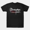 Men Black Print T-shirt Dresden The Vampire Slayer No-Cut Transfer Paper Print Cotton Tshirt