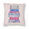 Bront Sisters Book Stack Square Pillowcase Polyester Linen Velvet Printed Zip Decor Pillow Case Room Cushion Cover
