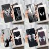 Angel Wings Heart Phone Case For Samsung Galaxy S23 S22 S24 Ultra S20 S21 S24 FE S9 S10 Plus Note 10 20 Ultra