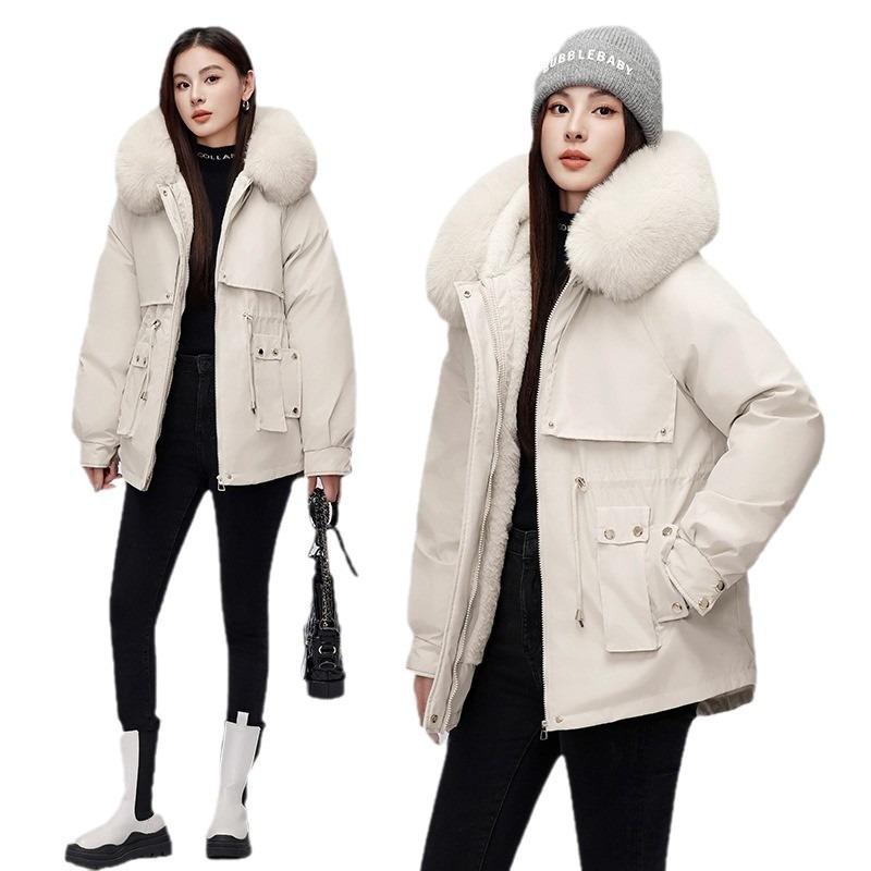 Short Pie Overcomes Women's Winter New Down Cotton Clothes Thickened and Fleece Large Size Warm Jacket