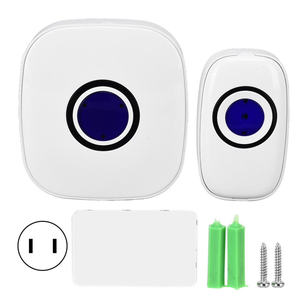 Smart Wireless Doorbell Plugin 38 Music 4 Levels Adjustable Volume Waterproof for Home Factory Hotel