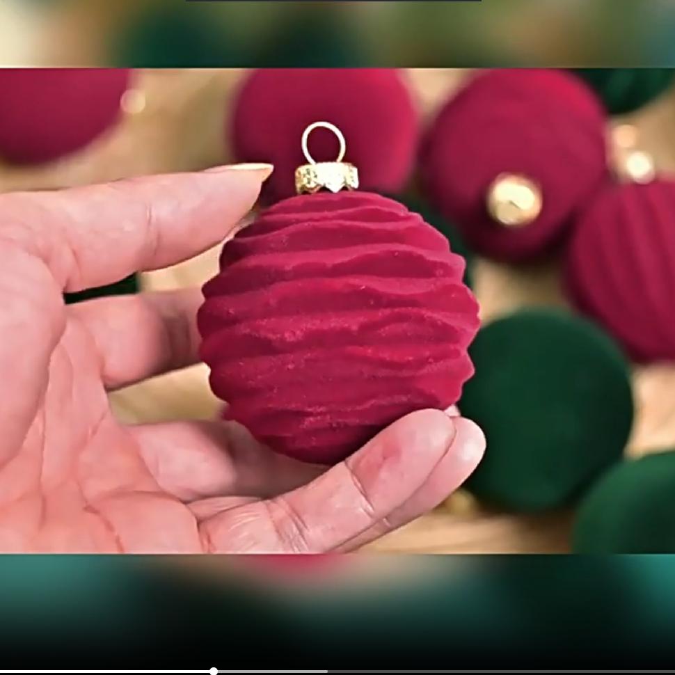 12pcs Velvet Christmas Balls 6cm Velvet Christmas Balls Tree Decor Breakable Shatterproof Decor Decoration For Winter Party