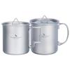 Essential Pure Titanium 450ml Outdoor Folding Water Cup - Lightweight, Single-Layer for Camping, Coffee, Tea, and Boiling Water