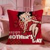 Betty BBoops Cute Cartoon Cushion Cover Premium Comfort Reversible Pillow Cove Two In One Design For Any Room  Car Interior