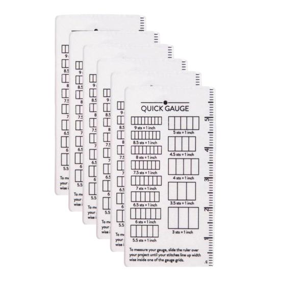 Quick Gauge Ruler No Counting Needed Stitch Gauge Transparent Stitch Measurement Tool with Inch Scale Grid for Sewing Crochet Projects