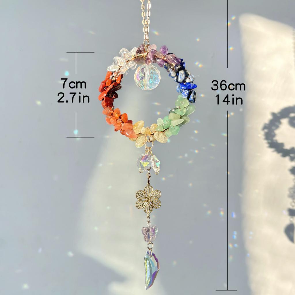 Heimdekoration hochwertiges Gefühl Autoanhänger Autorückspiegel Kristallanhänger Natur-Originalsteinanhänger