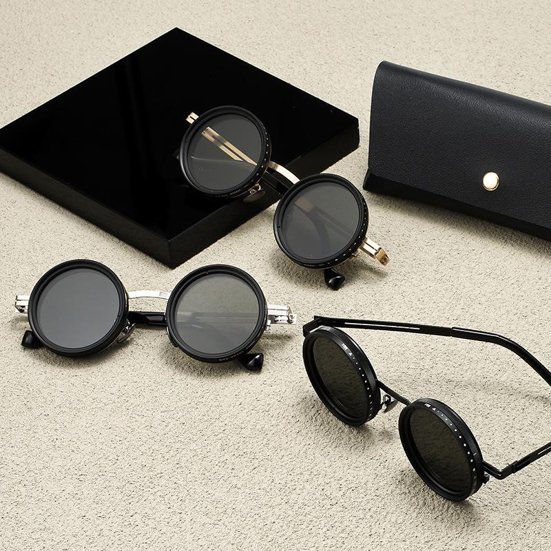 Fine Glasses Men's Polarized Fashion Adjustable Sunglasses Nd Filter Glasses Nd9 Speed Dimming Sun Glasses Round Fishing Driving Eyewear Uv400
