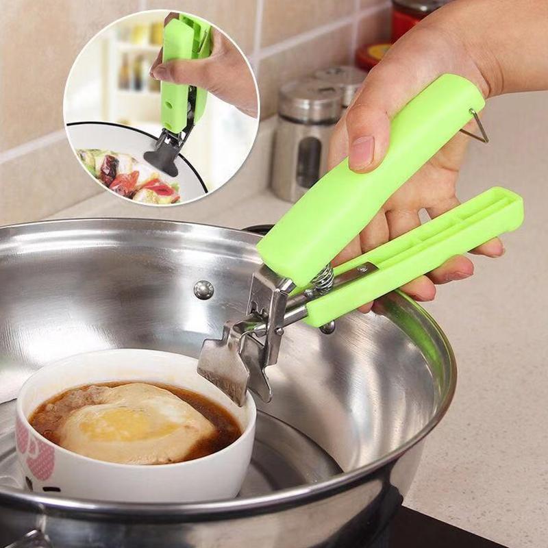 Stainless Steel Plate Lifter With Silicone Stainless Steel Bowl Clamp Anti-Scalding Clamp Kitchenware