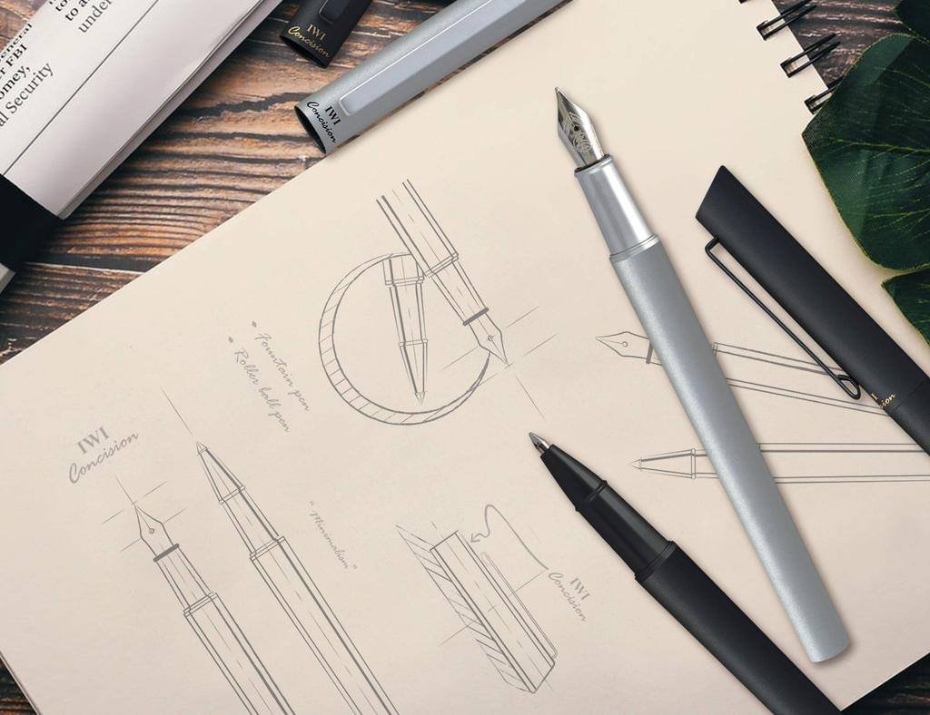 IWI Fountain Pen Extra Fine Font Concision Black IWI-7S020FP-BB