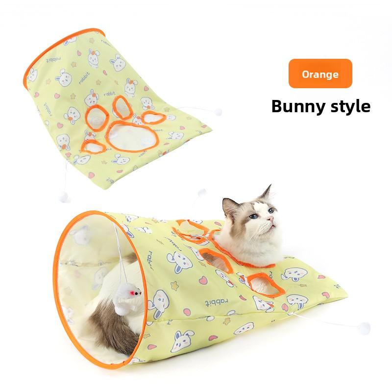 Folding Paper Cat Tunnel Toy Cat Burrows Through Pocket Rolling Dragon Passage Toy Interactive Play