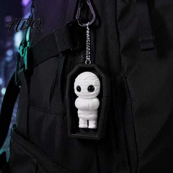Kleiner festlicher Schlüsselanhänger 3D-gedruckt Halloween Fidget Schlüsselanhänger Niedliches Mumien Geister Katzen Spielzeug Kreative Dekoration Mini Rucksack Anhänger Schmuck Neuheit
