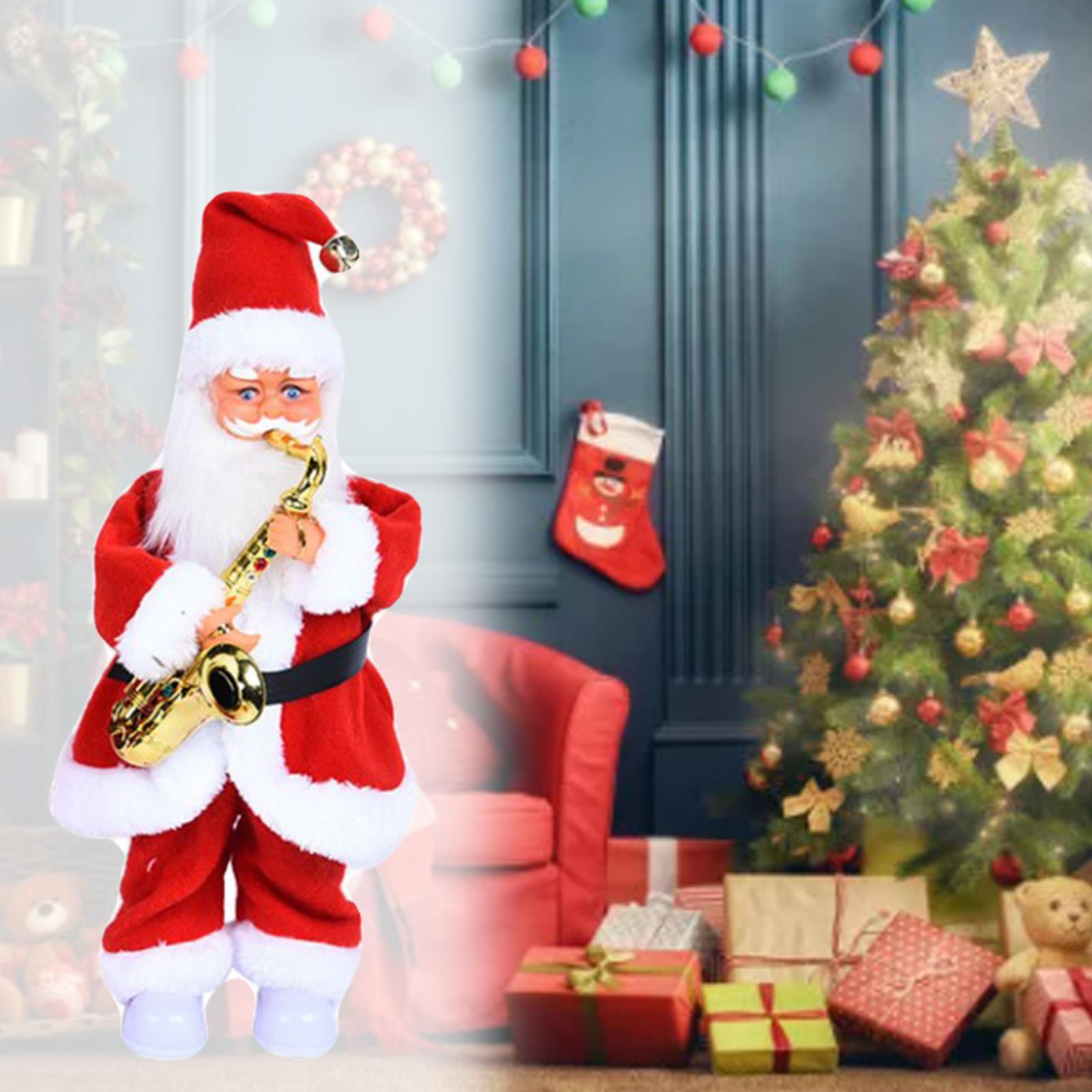 

Santa Claus Toy Electric Holiday Atmosphere Gift Decoration Wiggle Toy Ornament Twerking Santa Claus for Christmas Kids Children