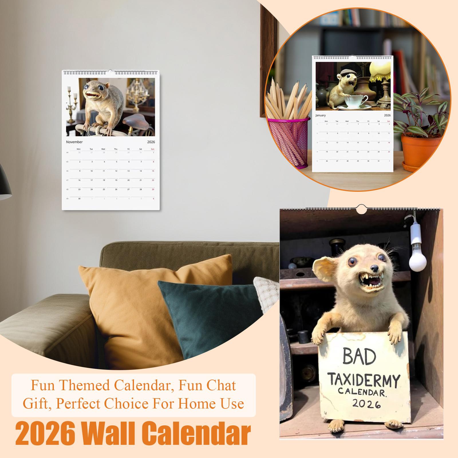 

2026 Wall Calendar, Fun Themed Calendar, Fun Chat Gift, Perfect Choice For Home Use. One Size