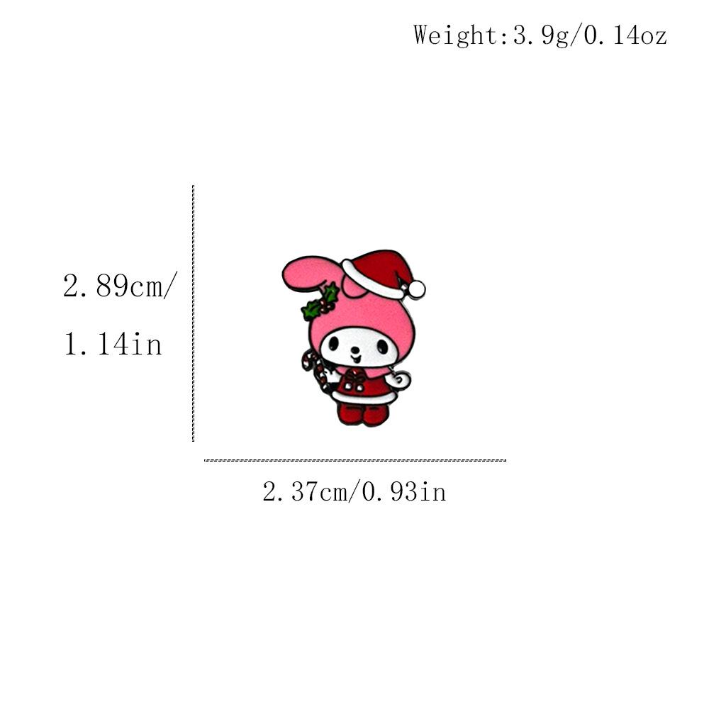Sanrio Christmas Metal Brooches: Hello Kitty, Kuromi & My Melody Cartoon Accessories