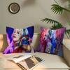 H-Harley Q-Quinn Anime Office Cushion Pillowcase Car Cushion Cover45X45CM Lumbar Pillowcase Sofa Pillowcover