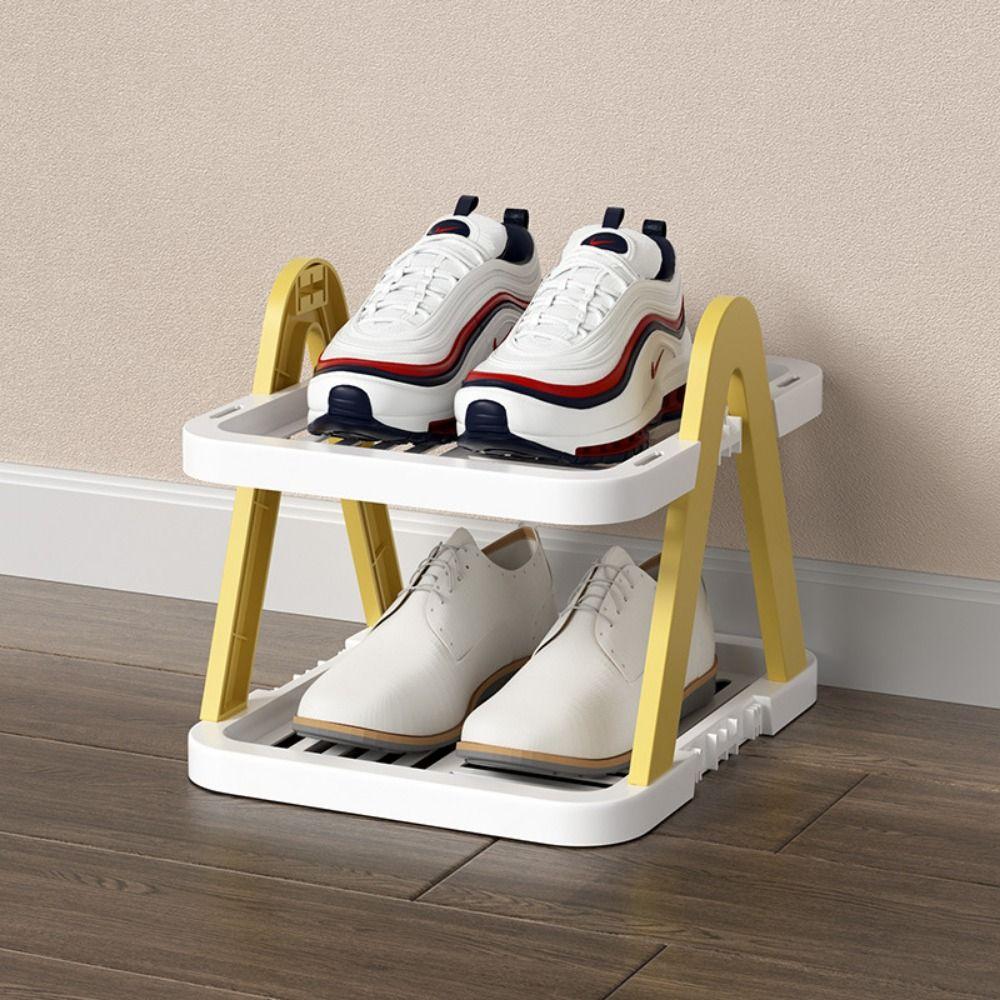 Space Saving Shoe Cabinet Storage Plastic Cosmetic Storage Rack Shoe Storage Organizer  Hallway