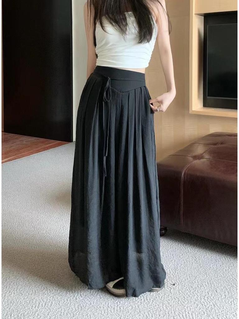 2023 Frühling/Sommer Vielseitige Baumwollleinen Bindehose Retro Culottes