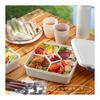Inomata-k Lock Lunch Box (With Core) White Set of 2 Made in Japan Lunch Box Storage Container 9883