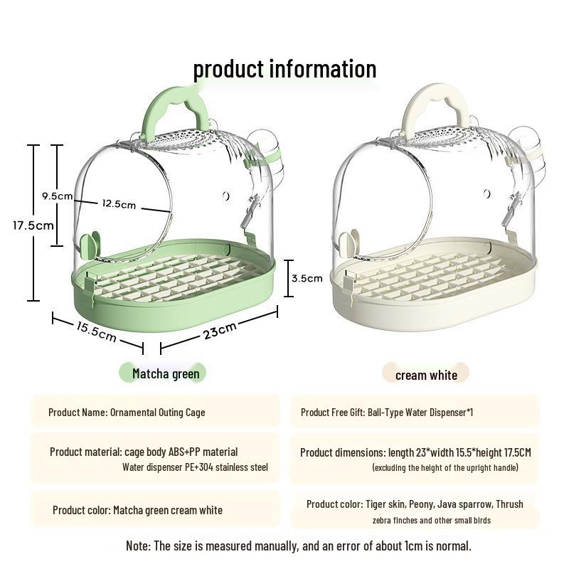 Colivie de călătorie pentru papagali: Transparent, Portabil, High-End pentru Nimfe & Peruşi