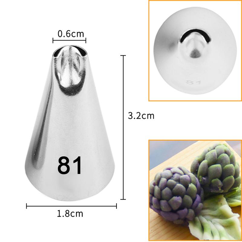 4pcs Piping Nozzles For Cakes Fondant Decorating Pastry Icing Tips Baking Tools Create Chrysanthemum Pine Nuts Rose Petals